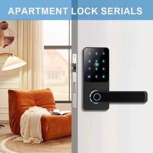 China Code IC Card Fingerprint Smart Door Locks For Apartments With Touch Panel factory