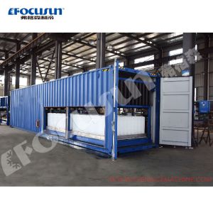 Containerised Ice Block Making Machine 10 Tonnes Per Day Output Durable and