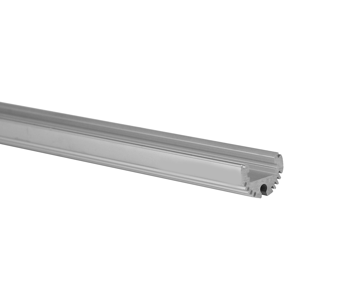 Small 20mm round shaped anodised aluminium LED profile with a rounded diffuser
