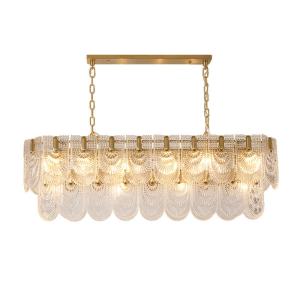 China 60*29cm Luminous Flux 110lm 110V Square Crystal Pendant Light factory
