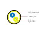 Inside / Outdoor Fiber Optic Cable 4.8mm 5.0mm 2 Cores With PVC LSZH TPU PE