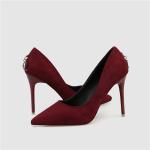 ZM015 8915-2 Fashionable And Simple Stiletto High Heels Suede Shallow Mouth