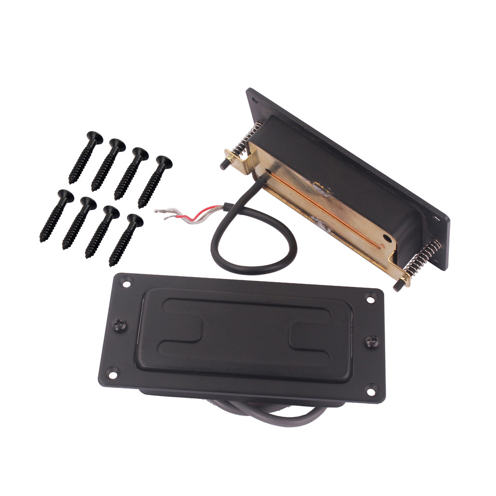 Chrome Mini Humbucker Pickups With Metal Ring Neck And Bridge For LP Electric Guitar