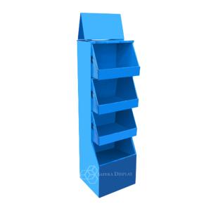 China Paper Material cardboard carton retail floor display stand for book factory