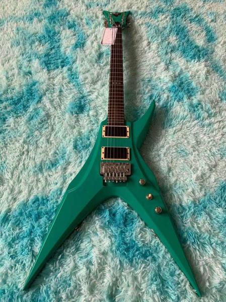 6 Strings Guitar 39 Inch V Shape Electric Guitar Neck Through Active Guitar
