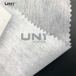 China Elastic Fusible Non Woven Interlining 100cm Width Double Dot Coating on sale