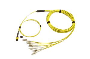 China 12 Fibre Singlemode Mpo To Lc Breakout Cable ISO9001 Approval factory