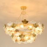 Modern Luxury Pendant Ceiling Light 3500K Glass Hanging Crystal Ceiling Light