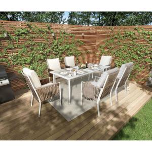 China Modern Outdoor Table and Chairs Set for Restaurant Dining AJUNION Aluminum Dining factory
