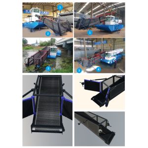 4.5m 65KW 2500m3 Trash Skimmer Machines Aquatic Weed Harvesting Boat