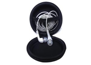 China Round Hard Headphone Carry Case Semi Waterproof Ballistic Nylon 1680D factory