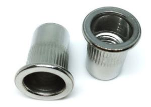 China Low Profile Flat Head Rivet Nut Zinc Blue Plated Wear Resistant Easy Installation factory