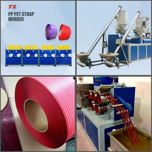 China Brick Block Packing PET Strap Winder Extrusion Machine 280m/Min factory