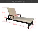 Modern Hotel Outdoor Swimming Poolside Daybed Sun Bed Outdoor Lounger