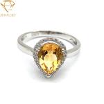 Diamond Wedding 24K Personalized Silver Ring