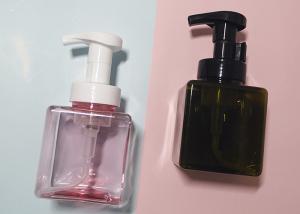 China 250 Ml Foam Pump Bottle Empty Square Soap Dispenser Plastic Pink factory