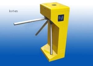 China Yellow Color Tripod Turnstile Gate Steel Material Painted Push By Hand factory