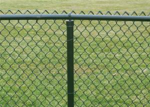 China 1m-50m PVC Coated Chain Link Fence Hot Dipped Galvanized Green factory
