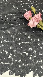 China French Lace Fabric with irregular Edges Sheer Romantic Lace for Wedding Veils and Dresses factory