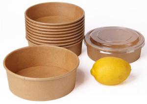 China 100% Eco Friendly Disposable Kraft Paper Salad Bowl paper bowl food container box factory