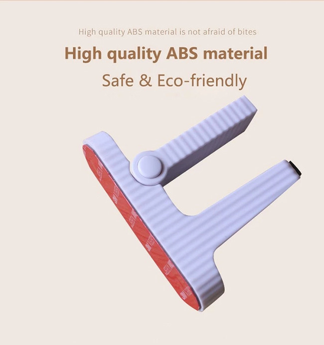 Home Door Lever Child Safety Door Locks Plastic Material White Color Long Lifespan
