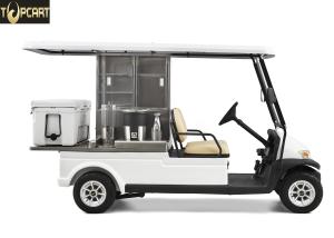 China 48v Electric Multi Purpose Utility Cart With Refrigerator And Led Lights factory