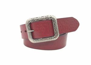 China Retro Embossed 3.5mm Leather Casual Male Belts factory