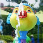 Custom Cartoon Spray Water Park Equipment Used Aqua Play For Kids Aqua Park