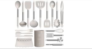 China Heat Resistant Kitchen Silicone Kitchen Utensil Sets Dishwasher Friendly factory