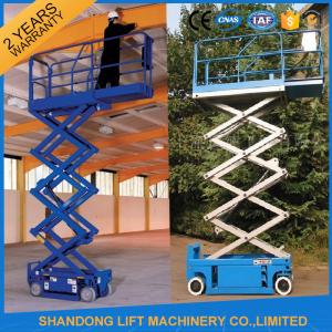 China 6m Electric Mini Scissor Lift Self Propelled Elevating Work Platforms CE ISO9001 SGS factory