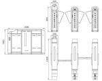 Security Pedestrian Flap Barrier Turnstile , Waist Height Turnstiles