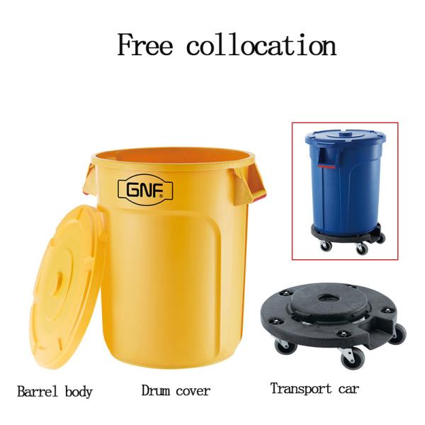 Wholesale Plastic Wheeled Recycle Waste Bin Trash Can With Lid for Sale Round Plastic Waste Bins
