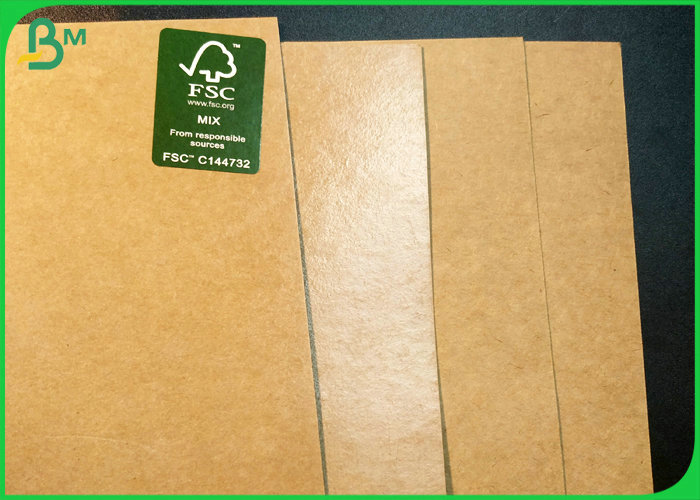 Natural Brown 300gsm+15g PE Coated Kraft Paper Roll For Food Wrapping Boxes