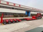 3 Axles 4 Axle Gooseneck Low Bed Hydraulic Lowboy Truck Semi Trailer With 1310mm