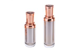 China Golden Color Empty 20ml Acrylic Cosmetic Set Bottle factory