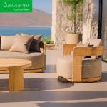 Solid Wood Lounger Chair for Outdoor Modern Hotel Garden Durable Teak and