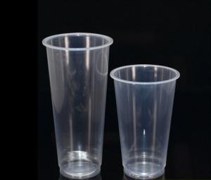 China Disposable Plastic Clear Cups With Flat Lids 100pc 500ml Drinking Water Cup Bulk factory
