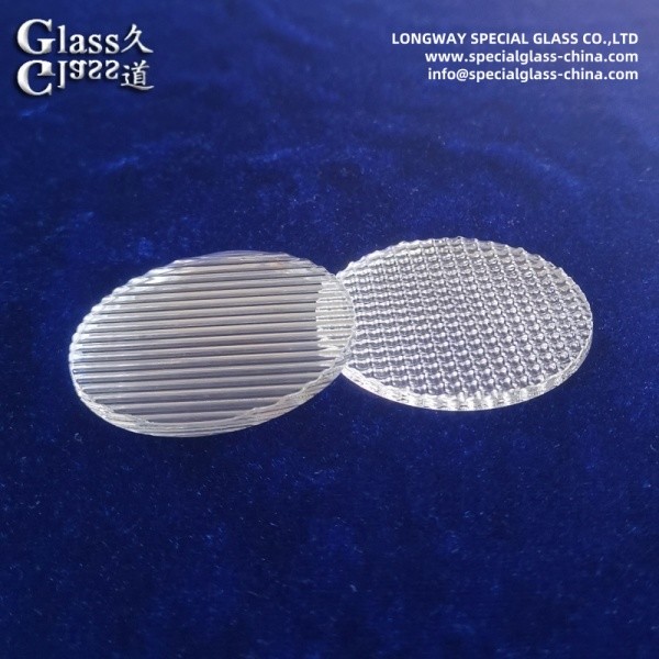 Uv Resistant Textured Borosilicate Glass Lens For Diffused Led Lighting Fixtures