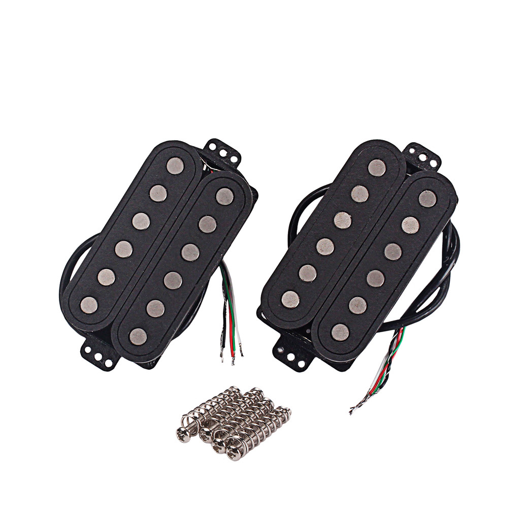 Carbon Fiber Neck Bridge Position Dual Coil Guitar Pickups With Alnico 5 Magnets
