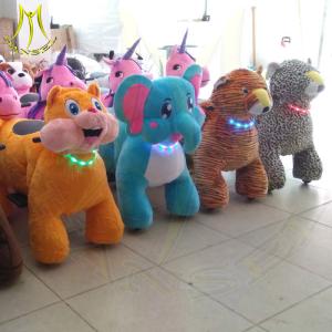 China Hansel electric indoor shstuffed motorized plush riding animals factory