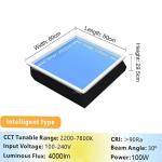 Natural Light Aluminum LED Skylight Panel 700 Hours Life Span 2100K-7500K Light