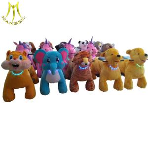 China Hansel amusement park electronic battery operated ride animal plush scooter factory