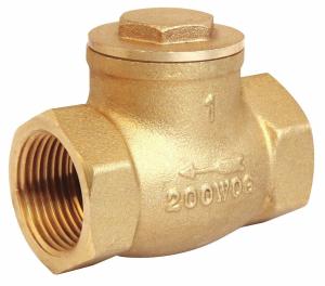 China Check Valve 1/2 In Single Inline Swing Brass FNPT X FNPT factory