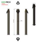 15m pneumatic telescopic mast 300kg payloads NR-3300-15000-300L for mobile