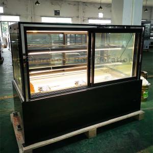China CFC Free Refrigerated Cake Display Case Cake Showcase Fridge Front Back Opening factory
