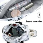 Marble White Sports Duffle Bags For Men Women Casual 800g