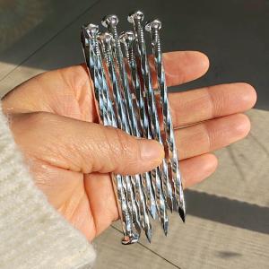 China Electro Galvanized Steel Concrete Nails Angular Spiral 1.3mm-12mm Head Diameter factory