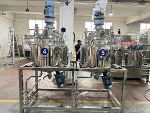China Fixed Type Vacuum Homogenizer Cosmetic Cream Mixer Lotion Ointment Mixing Machine factory