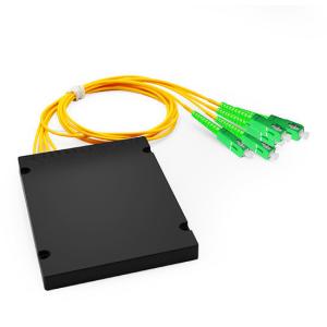 China 1x4 Fiber Optic PLC Splitter Standard ABS Module SC/APC SM factory