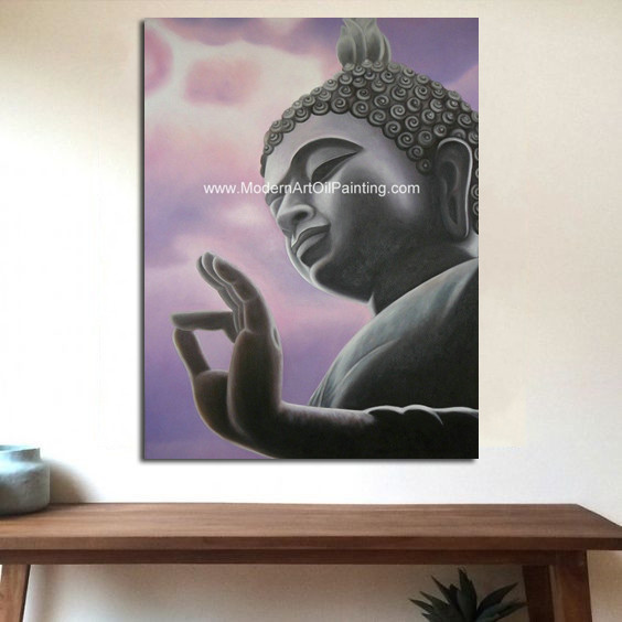 Abstract Art Oil Painting Thai Oil Painting on Canvas Buddha Wall Art Painting Decor Jane Style